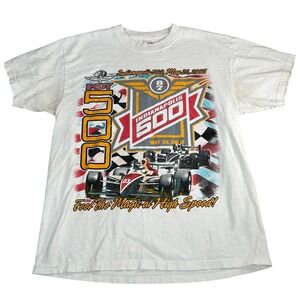Vintage Indianapolis 500 May 25 2003 Racing T Shirt Size L White